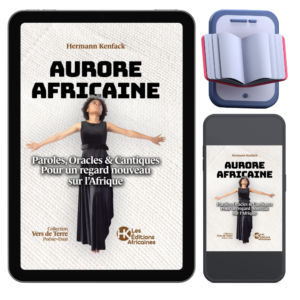 Couverture du livre « Aurore Africaine » de Hermann Kenfack, poésie-essai sur le réveil de l’Afrique, publié par Les Éditions Africaines.