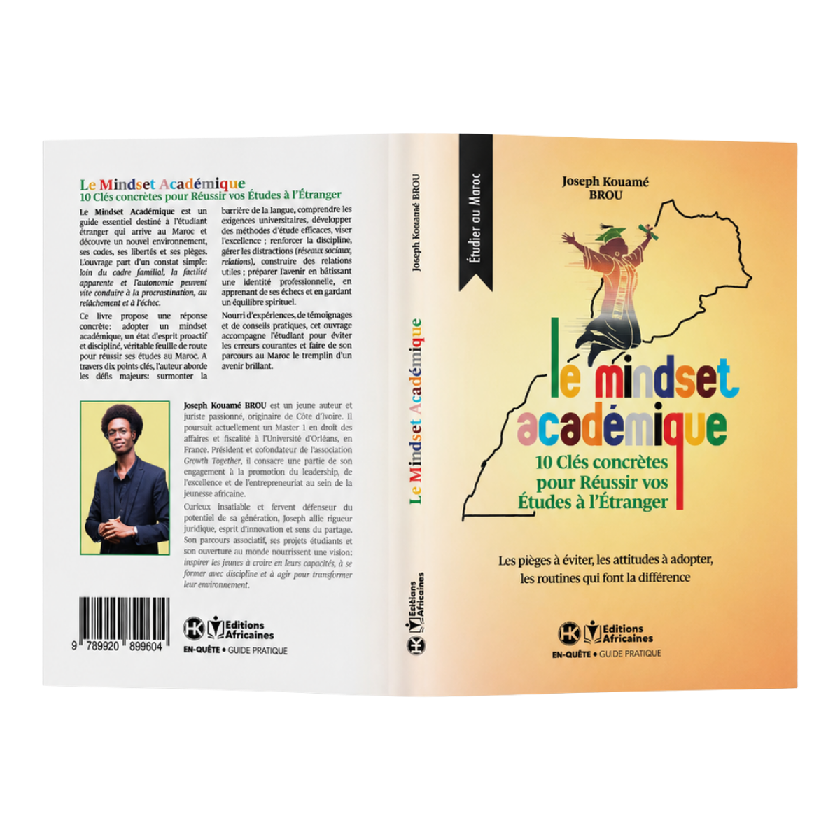 Couverture du livre « Le Mindset Académique » de Joseph Kouamé BROU, guide pratique pour réussir ses études au Maroc.