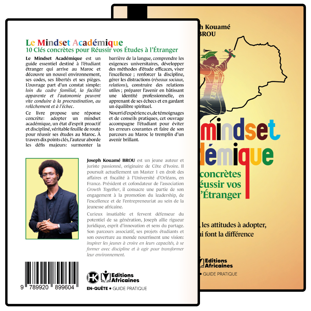 Le Mindset Académique – Joseph Kouamé BROU – Guide pour réussir ses études au Maroc - Ebook – Image 3